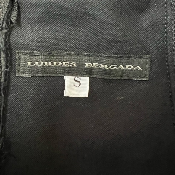 Lurdes Bergada Womens black zipper skirt cotton blend goth flare size small - Picture 6 of 9